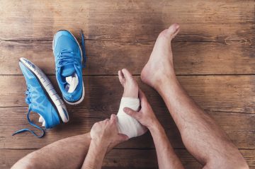 a foot injury