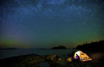 camping at night